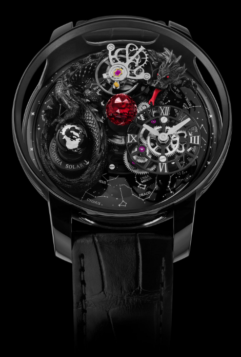 Review Jacob & Co astronomia dragon black DLC titanium AS312.21.AB.UA.A-red Replica watch